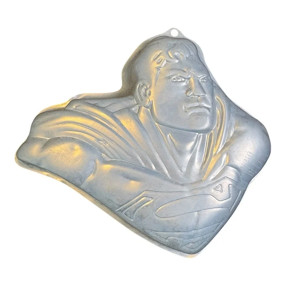 Wilton Superman Cake Pan Silver DC Comics Superhero Baking Mold 2105-3350